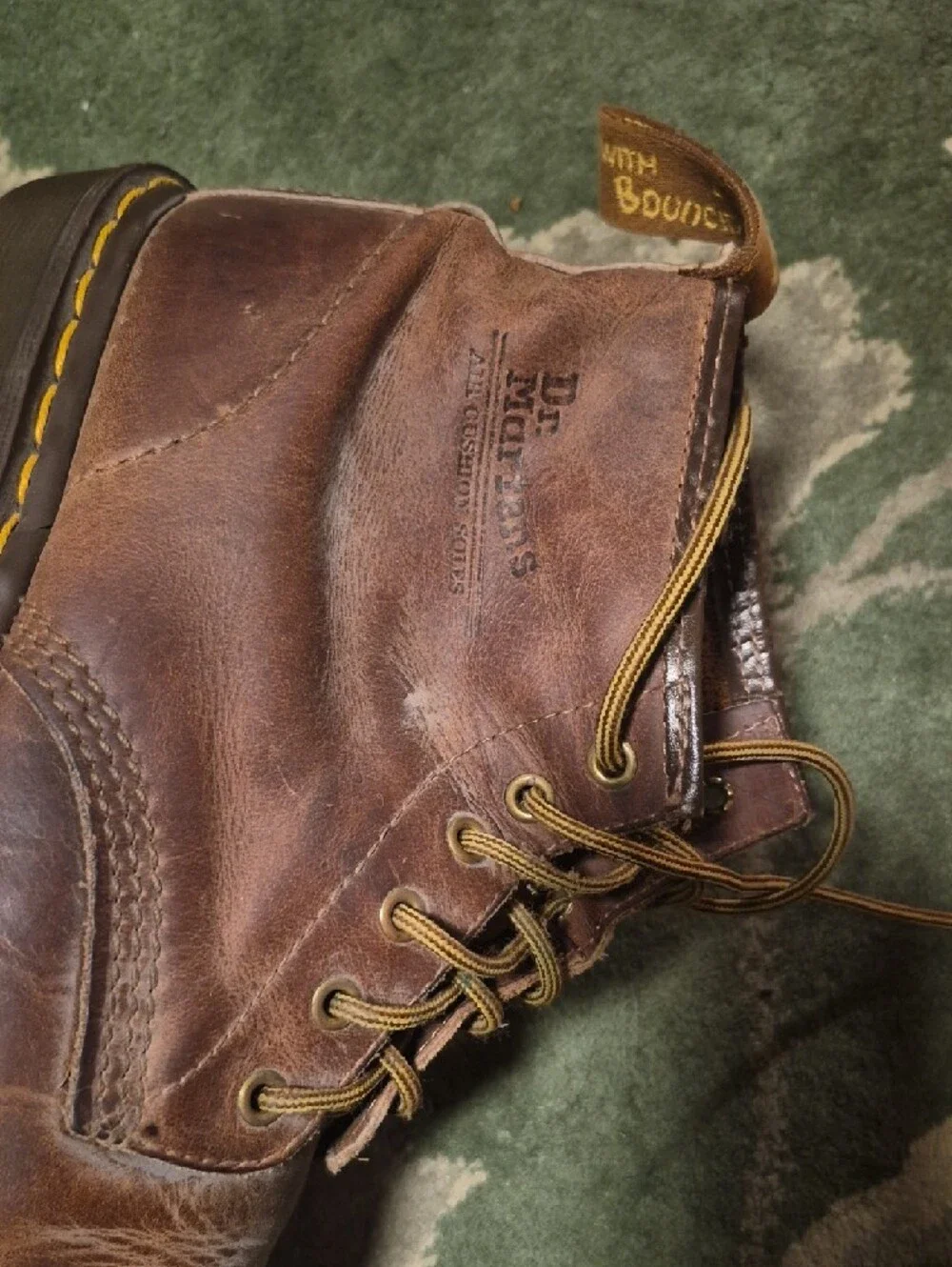 Dr. Martens Brown Leather Chukka Boots with Yellow Stitching - Picture 9 of 12